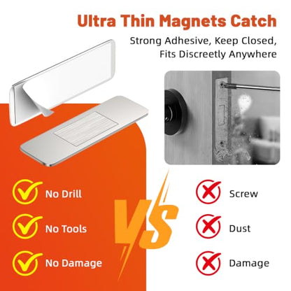 Jiayi 6 Pack Magnetic Door Catch Adhesive Cabinet Door Magnets for Closure