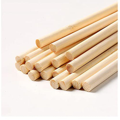 Dtmasao 1/2 x 6 Inch 10 PCS Dowel Rods Wood Sticks Wooden Dowel Rods - Unfinished Bamboo Sticks - for Crafts and DIYers - size: 1/2 x 6 Inch
