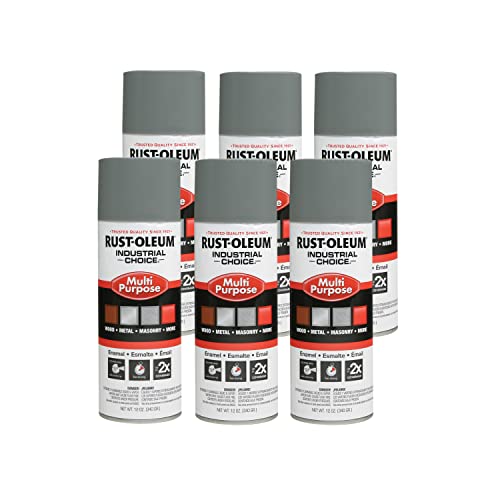Rust-Oleum Multi-Purpose Enamel Spray Paint, Smoke Gray, 12oz, 6-Pack - color: Smoke Gray