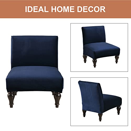 Eco-Ancheng Armless Chair Slipcover - Removable, Washable, Printed Accent Chairs for Living & Dining Room - color: A27