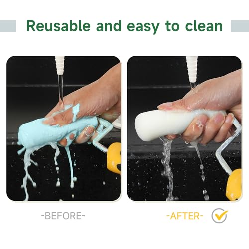 VOOMEY Mini Paint Roller Covers, 4 Inch High Density Foam Roller, 48 Pack - style: 4 inch 48 pack