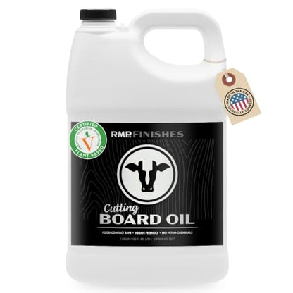RMP Finishes Plant-Based Cutting Board Oil for Cutting Boards, Wood Butcher Block, Charcuterie, Vegan, Food Grade Finish, 1 Gallon (128 fl oz) - size: 128 Fl Oz