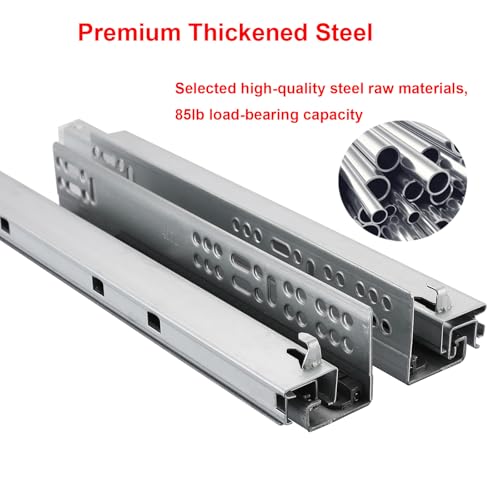 6 Pair of 24 Inch Undermount Soft Close Drawer Slides - size: 24 Inch