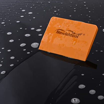 NEWISHTOOL Soft Silicone Small Squeegee for Vinyl, 2 PCS Rubber PPF Tool - color: Orange