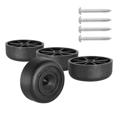 Plastic Couch Legs 1/2 inch, Screw-In Round Furniture Legs - Black, 4pcs - size: 1/2 Inch