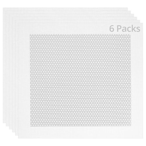 QWORK 6pcs Drywall Repair Patch Kit, 8'' x 8'' Self-Adhesive Aluminum, Fiberglass Mesh Patches for Damage Repair, High Strength, Minimal Dust, Suitable for Home & Office