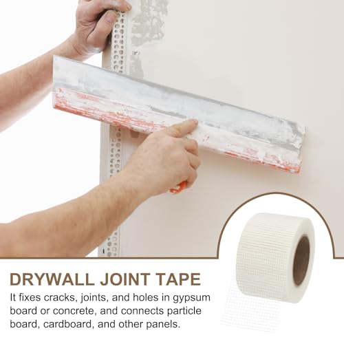 PATIKIL Drywall Repair Mesh Tape, 3 inch x 164 ft Fiberglass Repair Patch Self-Adhesive Dry Wall Joint Tape 8 Mesh Wall Hole Crack and Seam Patch, White - size: 3 inch x 164 Feet