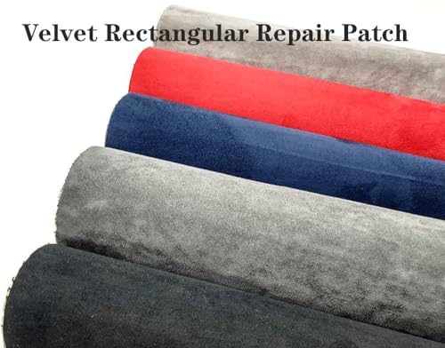 Velvet Rectangular Repair Patch, Self-Adhesive Flannel Fabric Patch, Multi Colors, Microfiber Patch Used to Patch Sofas, Car Seats, Handbags, Jacket Holes and Tears (Dark Blue,10x20cm) - color: Dark Blue, size: 10x20cm