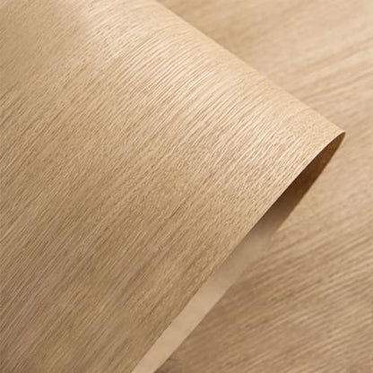 Extra-Wide Natural White Oak (Straight Grain) Veneer Sheets - Perfect for DIY Speaker Renovation and Furniture Restoration - Unfinished Wooden Sticker - 23 x 98 Inch