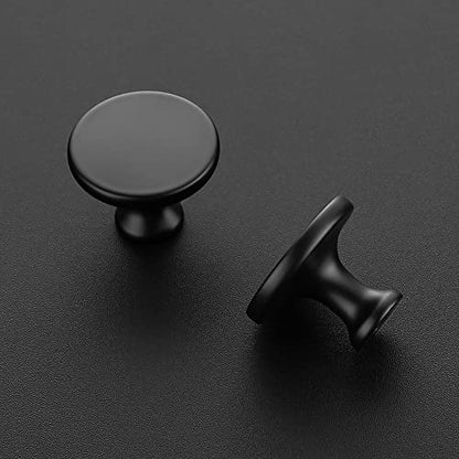 Ravinte Matte Black Round Kitchen Cabinet Knobs Pulls 1-1/4 Inch 30 Pack - color: Matte Black