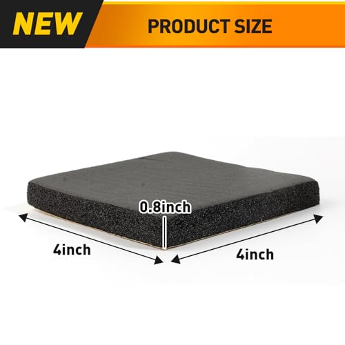 MODIGT 4"×4"×3/4" Foam Padding Sheet with Self Adhesive Backing (4PCS) - size: 4*4*3/4inch(4PCS)