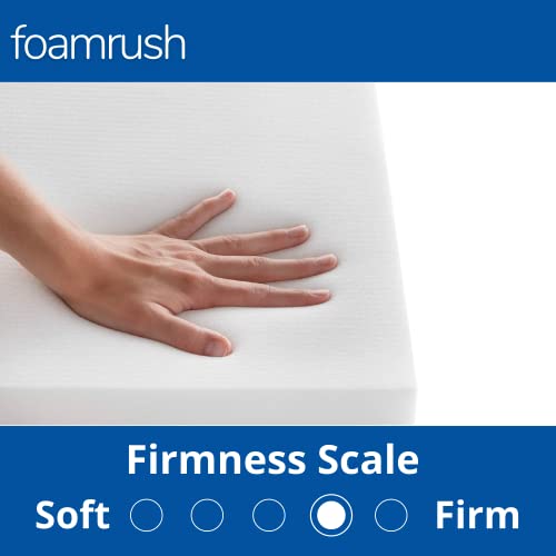 FoamRush 6" H x 23" W x 75" L High Density Upholstery Foam Cushion (Chair Cushion Bench Foam for Dinning Chairs, Bench Seat Cushion Replacement, Foam Rubber Padding) - size: 6" H x 23" W x 75" L