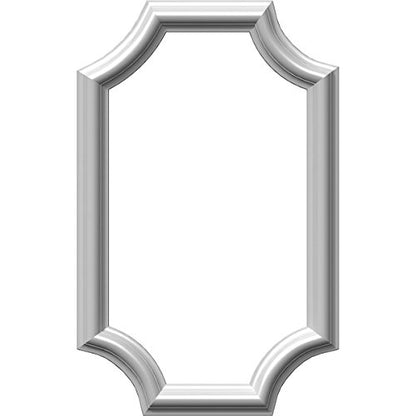 Ekena Millwork PNL12X20AS-02 12"W x 20"H x 1/2"P Ashford Molded Scalloped Wainscot Wall Panel,Factory Primed White - size: 12-in. W x 20-in. H