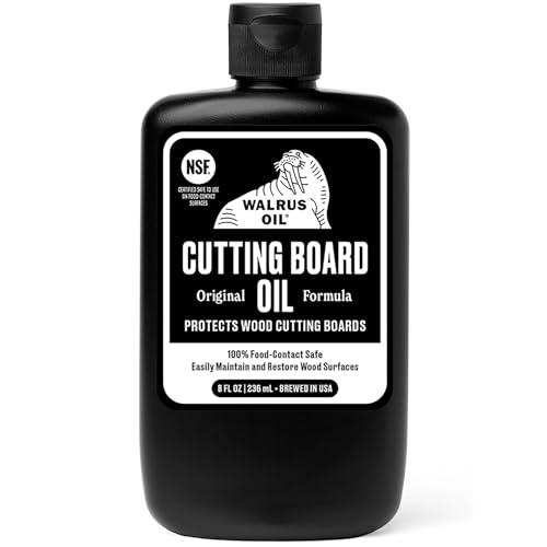 WALRUS OIL - Cutting Board Oil and Wood Butcher Block Oil, 8 oz Bottle, FDA Food-Contact Safe - size: 8 oz (1/2 pint)