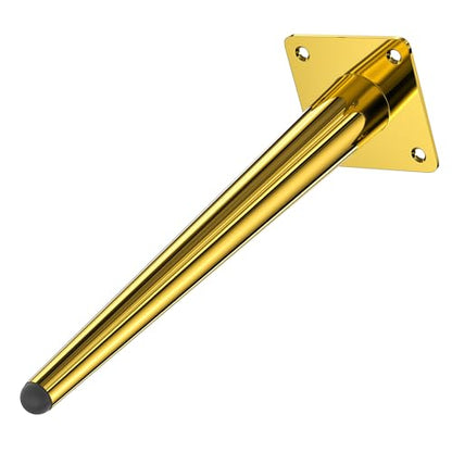 Osring 28 Inch Furniture Table Legs Straight, Gold Metal Coffee Table Feet - size: 28 Inch
