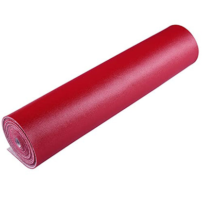 HGUAN Smooth Solid Color Maroon Red Faux Leather 12"X53"(30cmX135cm),Faux Leather Sheets Roll Very Suitable for Making Crafts, Leather Earrings, Bows,Sewing (Maroon Red) - color: Maroon Red