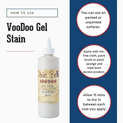 Dixie Belle Voodoo Gel Stain - Fireside Ash (8oz) - color: Fireside Ash