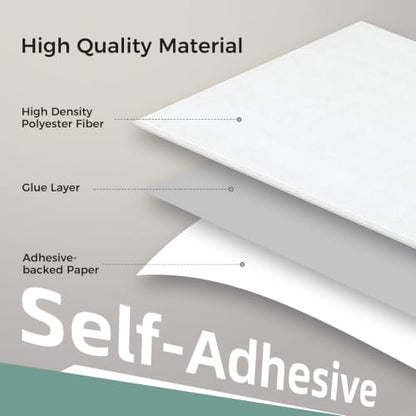 TO-TH Soundproof Wall Panels Thickened Sound Absorbing Panel 2 Pack, White - color: White, size: 2 Pack