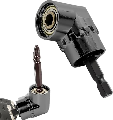 105 Degree Right Angle Drill Adapter 1/4 Inch Hex Bit Driver Attachment - color: Black, size: 1 Pcs