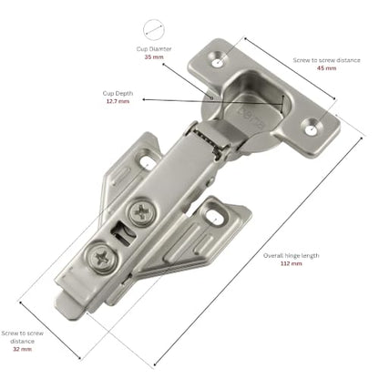 50-Pack Full Overlay Face Frame Soft-Close European Hinges - size: 50 Pack