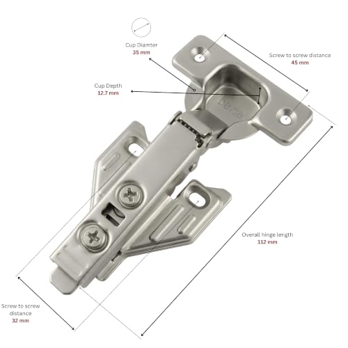 2-Pack Full Overlay Face Frame Soft-Close European Hinges - size: 2 Pack