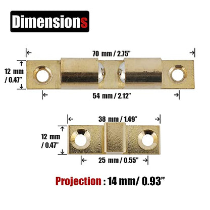 JQK Cabinet Door Catch, Closet Ball Tension Latch, Solid Brass 4 Pack 70mm, HBC200-P4