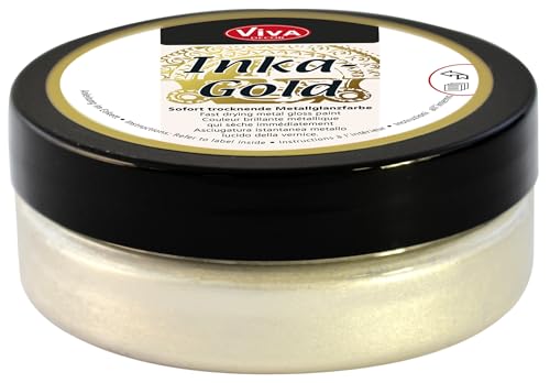 Viva Decor Inka Gold Gilding Wax2.3 oz (Old Silver) - Wax-Based Metallic Polishing Paste. Quick-Drying Metal Shine, High Gloss Effects for DIY. Decor Paste for Wood, Clay & Terracotta - color: Old Silver