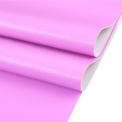 Ramya Faux Leather Sheets Roll 12" X 53"(30cm X 135cm) Upholstery Faux Leather Suitable for Handmade DIY, Earrings, Hair Clips, Sewing Crafts Projects (Light Purple) - color: Light Purple