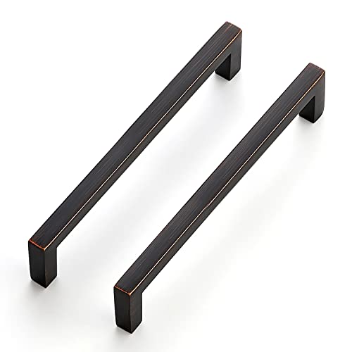 Ravinte Oil Rubbed Bronze Cabinet Handles Slim Cabinet Pulls 5 Inch 15 Pack - color: Oil Rubbed Bronze