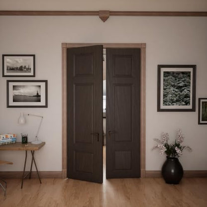3 1/2"W x 3 1/2"H x 7/8"P Americraft Solid Hardwood Stain Grade Standard Smooth Rosette with Beveled Edge, Walnut - color: Walnut, size: 3.5-in. W x 3.5-in. H