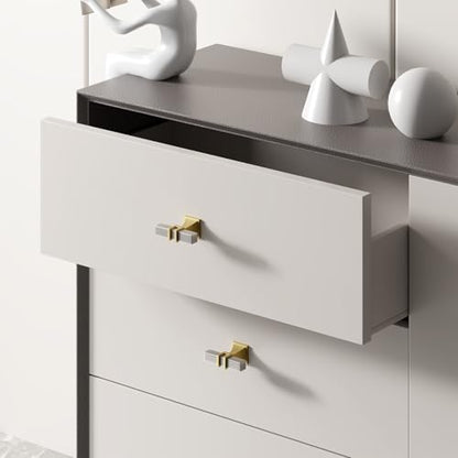 homdiy Silver and Gold Cabinet Knobs 24 Pack Nickel and Brass Cabinet Knobs - color: Brushed Nickel & Matte Gold, size: Single Hole