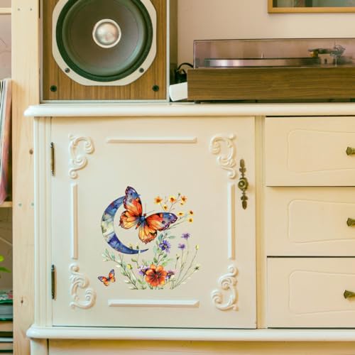 Peacoblue Dreamy Butterfly Rub On Transfers for Furniture Craft 6"x12" - style: Dreamy Butterfly