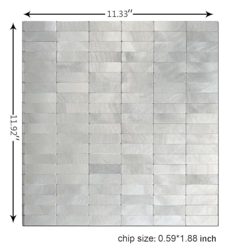 XUANINY Peel and Stick Tile Backsplash Wall Tiles, Frosted Silver, 8-Pack - color: Frosted Silver 8