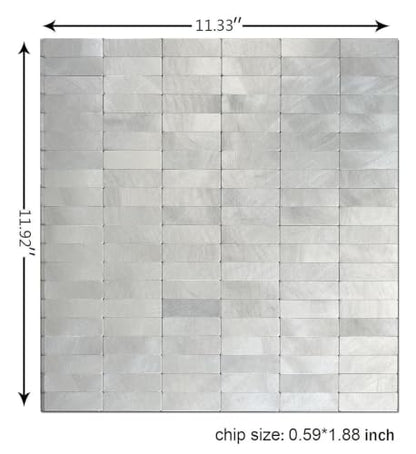 XUANINY Peel and Stick Tile Backsplash Wall Tiles, Frosted Silver, 8-Pack - color: Frosted Silver 8