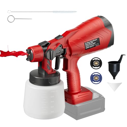 HVLP Paint Sprayer Cordless for Milwaukee 1000ml High RPM Ultra-Fine Mist