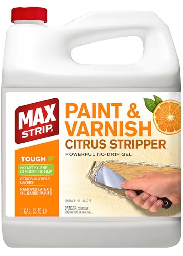 Max Strip Citrus Paint Stripper Gel, Safe Wood & Metal Stripper, 1G - size: 128 Fl Oz (Pack of 1)