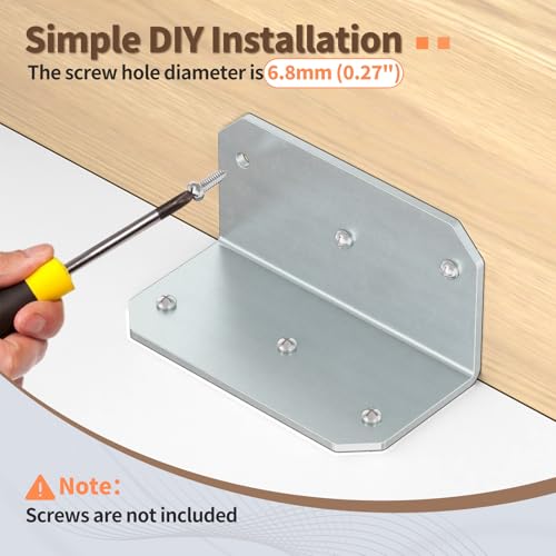 2x4 Inch 90 Degree Corner Bracket, 200 LBS, Galvanized, 16 PCS - color: Galvanized-16PCS