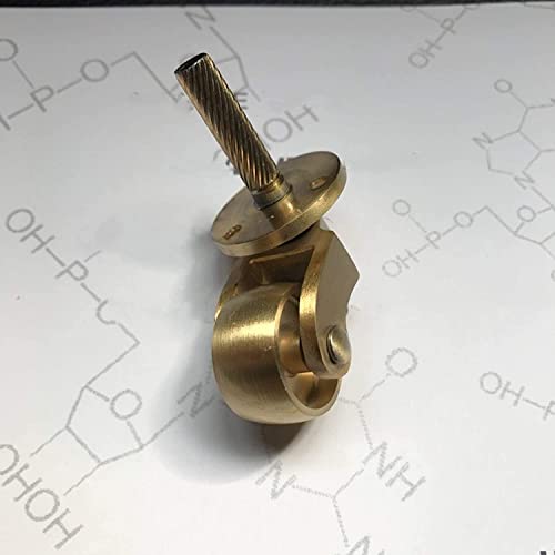 Antique Solid Brass Caster with 25mm Wheel,Moving Castor Wheels,Set of 4