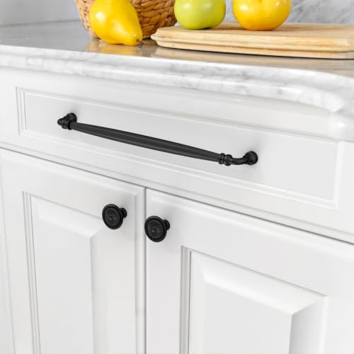 Asidrama 10 Pack 10 inch Matte Black Kitchen Cabinet Handles - color: Matte Black, size: 10" Hole Center(254mm)