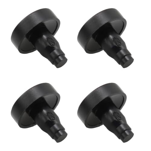 HJGarden 40PCS PE Curved Adjustable Foot Furniture Leg Fitting 0.59x0.63x0.23inch Suitable for Desk Tea Table Shelf Cabinet Instrument Equipment Leveling Foot Black