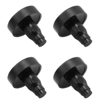 HJGarden 40PCS PE Curved Adjustable Foot Furniture Leg Fitting 0.59x0.63x0.23inch Suitable for Desk Tea Table Shelf Cabinet Instrument Equipment Leveling Foot Black