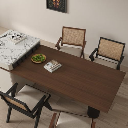 JSEVEM 16"×197" Dark Brown Wood Grain Contact Paper Walnut Peel and Stick Wallpaper Self Adhesive Removable Vinyl Wrap Thick Waterproof Wall Paper for Countertops Kitchen Cabinet Shelf Table - color: Light Brown, size: 16" x 197"
