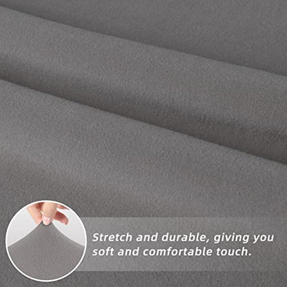 Easy-Going Stretch Dining Room Chair Slipcovers Set of 4, Light Grey - color: Light Grey