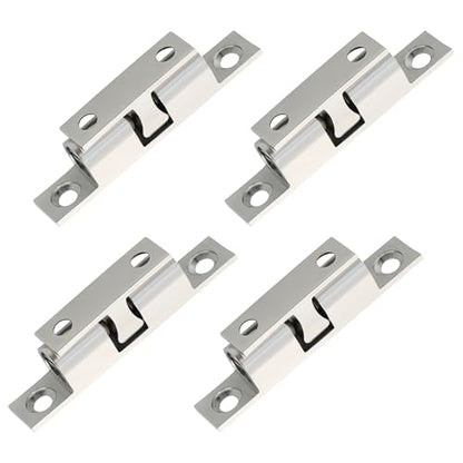 Alise Brass Double Roller Catch Cabinet Latches Door Catch 47mm,4 Pcs - color: Silver, size: 47mmX30mm
