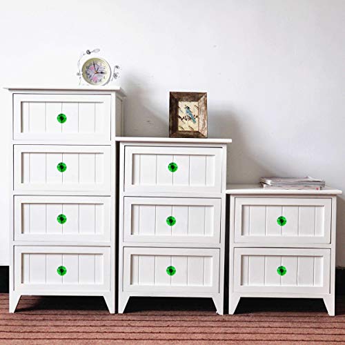 Crystal Glass Cabinet Knobs 30mm Diamond Shape Drawer Kitchen Cabinets Dresser Cupboard Wardrobe Pulls Handles 10 Pcs - color: Green