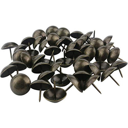 Ogrmar 50PCS Antique Upholstery Tacks for Furniture Round Large-Headed Nail