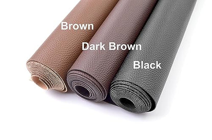 2 Yards 54" x 72" Soft Faux Leather Fabric Black Fake Leather Fabric Upholstery Vinyl for Sofa Bags Chairs Car Seats DIY Crafts - color: Black (Litchee Pattern), size: 2yard (54''x72'')