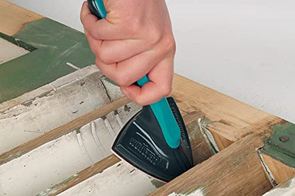 Wolfcraft 5884000 Corner Sander with 2-Component Handhold and Easy-Fixed Abrasive Disc System