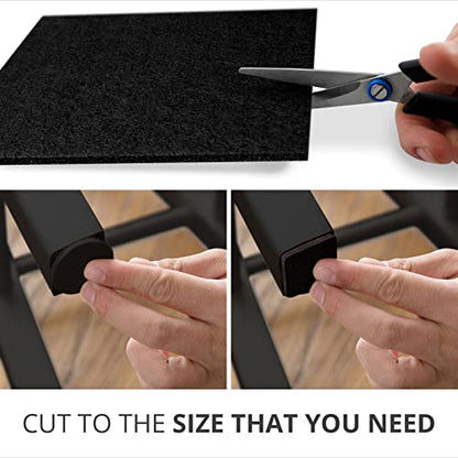 Felt Furniture Pads X-PROTECTOR 8 PCS - 6” x 4 3/8” Heavy Duty Felt Sheets! - color: Black, size: 6” x 4 3/8”