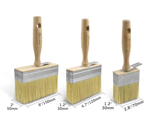 ROLLINGDOG Deck Stain Brush Set - size: 2.7",4.5",6"